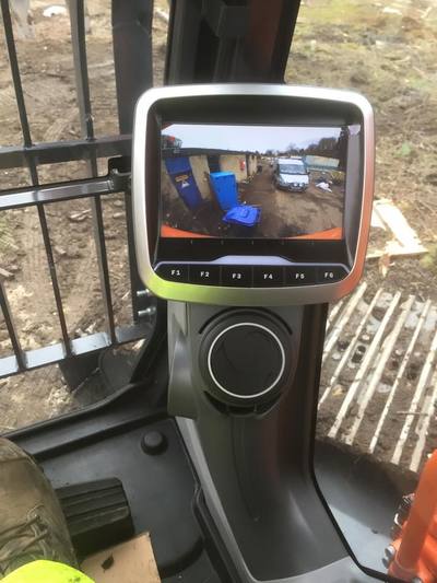 Safety camera on excavator rm brown
